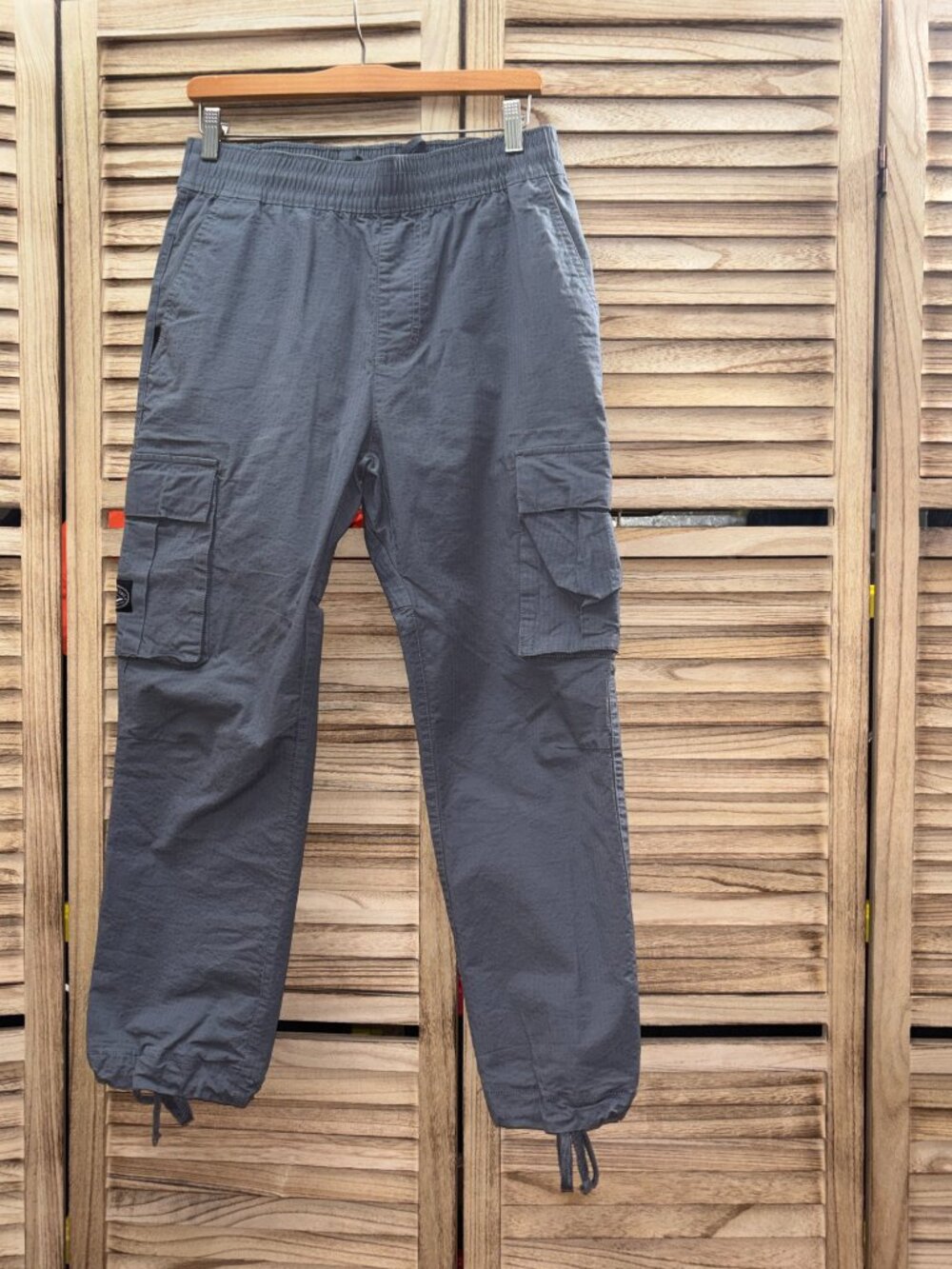 Poler Stuff Gray Utility Ripstop Cargo Pants Adjustable Drawstring Size Small
